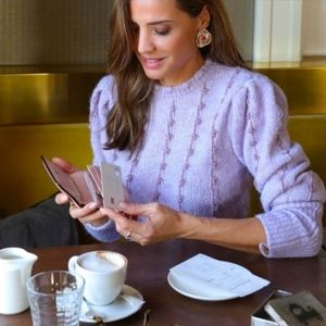 Zara purple metallic sweater